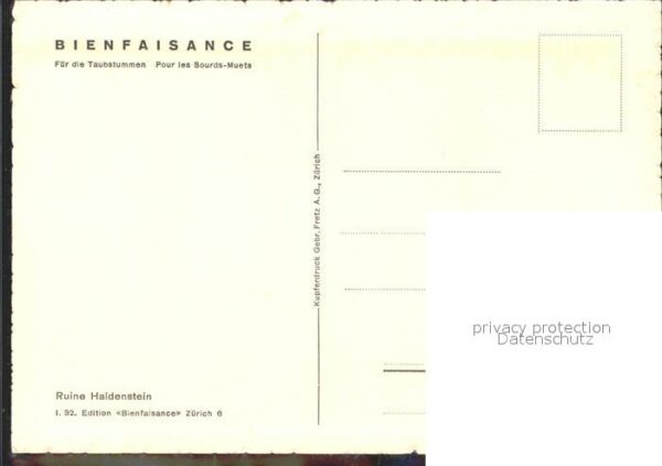 Bienfaisance Ruine Haldenstein I. 32 Edition – Bild 2