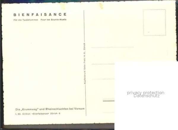 Bienfaisance Krummwag Rheinschluchten Versam I. 32 E – Bild 2