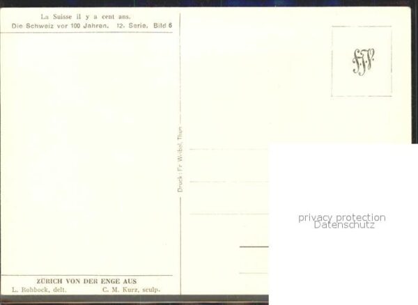Kuenstlerkarte Zürich Segelboot L. Rohbock delt. C. M. – Bild 2