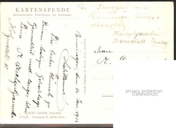 Anker Albert s_Pfyfli Kind Puppe Rassel Kartenspende – Bild 2