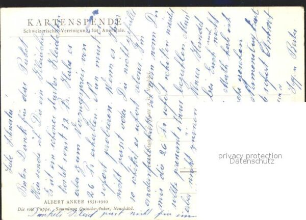 Anker Albert Die rote Puppe Kind Kartenspende – Bild 2
