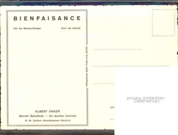Anker Albert Berner Schulbub XI. 31. Edition – Bild 2