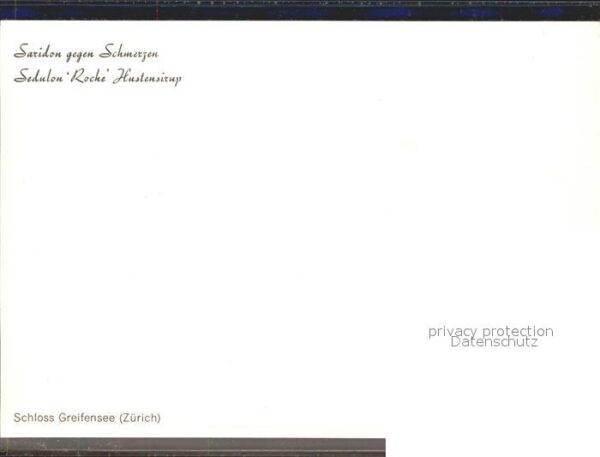 Medizin Saridon Sedulon Roche Hustensirup Schlo – Bild 2