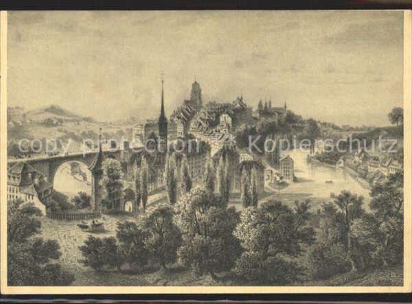 Kuenstlerkarte Bern Berne W. Bartlett delt. Higham scu