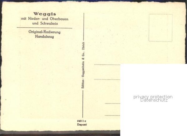 Radierung Herzog Weggis Nieder- und Oberbauen – Bild 2