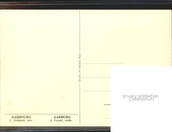 Kuenstlerkarte Aarbourg Aarburg L. Rohbock delt. J. Po – Bild 2