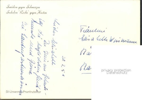 Medizin Saridon Sedulon Roche Hustensirup St-Ur – Bild 2