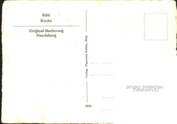 Radierung Rüti Kirche – Bild 2