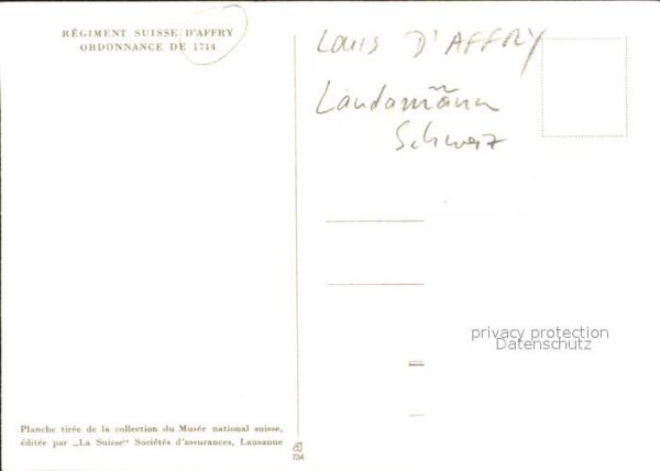 Persoenlichkeiten Louis d_Affry Landammann Schweiz – Bild 2