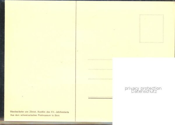 Postbote Brieftraeger Standesläufer Zürich Postmuseum Bern Kü – Bild 2