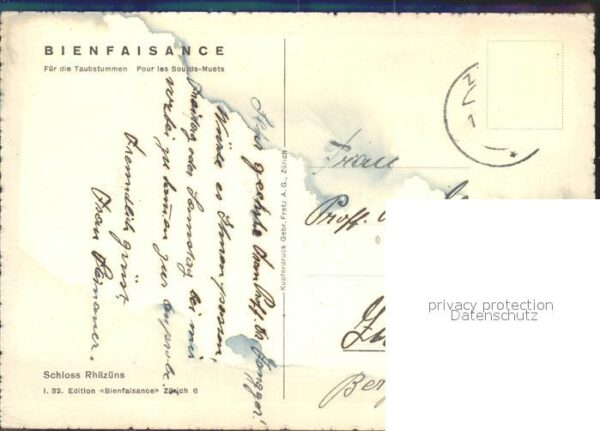 Radierung Strauss Schloss Rhäzüns I. 32. Edition – Bild 2
