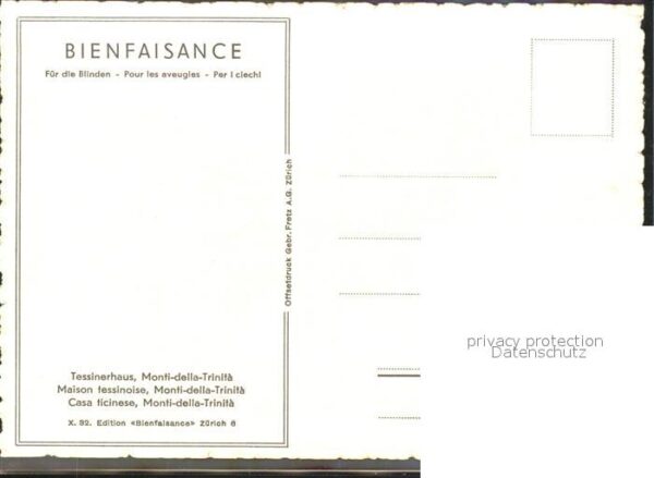 Bienfaisance X. 32. Edition Tessinerhaus Monti-della – Bild 2