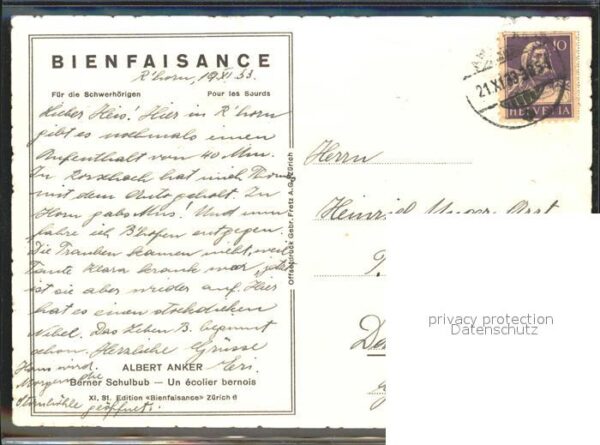 Anker Albert Berner Schulbub XI. 31. Edition Bienfai – Bild 2