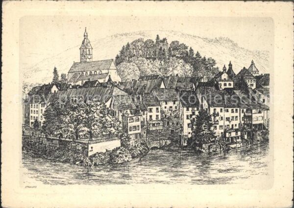 Radierung Strauss Laufenburg am Rhein I. 32. Edit