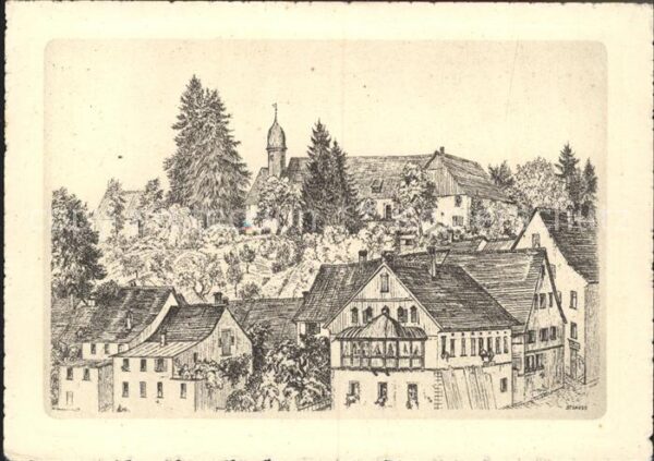 Radierung Strauss Auf Burg Stein am Rhein I. 32.