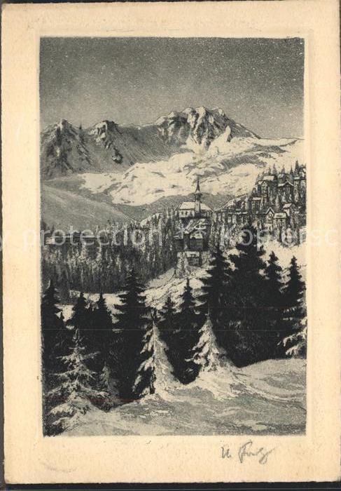 Radierung Arosa