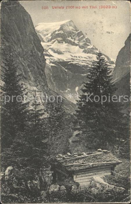 Toedi von Uelialp gesehen Berghütte