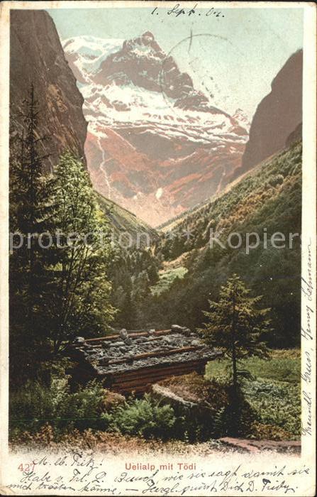 Toedi Blick von Uelialp Berghütte