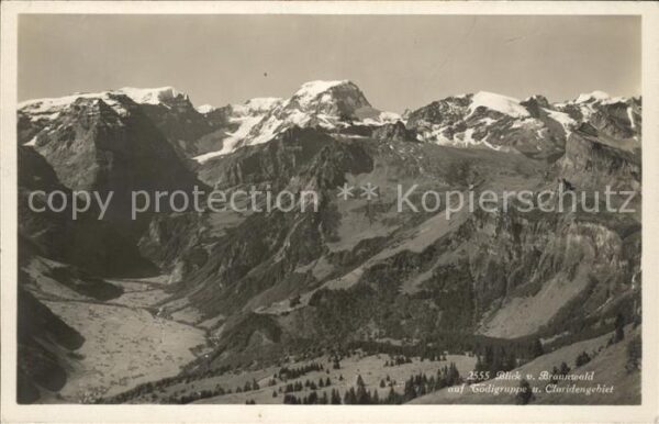 Toedi Tödigruppe vom Braunwald gesehen