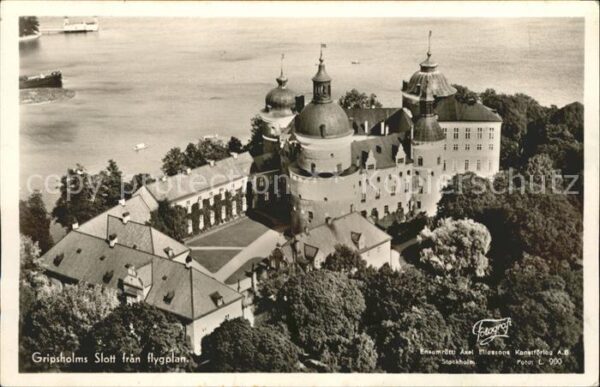 Gripsholms Slott fran flygplan Schloss Fliegeraufn