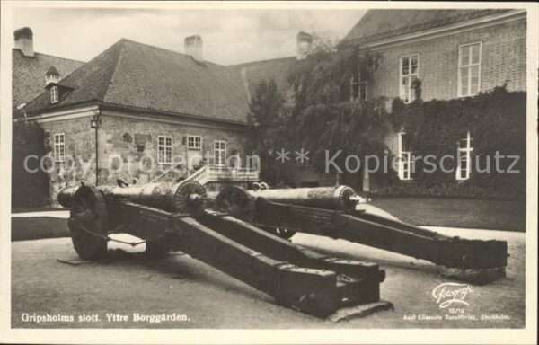 Gripsholms Slott Yitre Borggarden Schloss Kanone