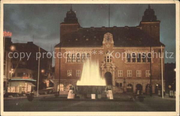 Boras Stora Torget Kvällsmotiv