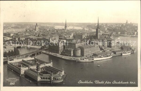 Stockholm Utsikt fran Stadshusets torn