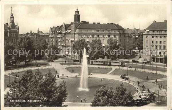 Stockholm Karlaplan Springbrunnen