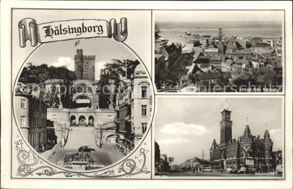 Haelsingborg Terrassen och Kärnan Radhuset Rathaus