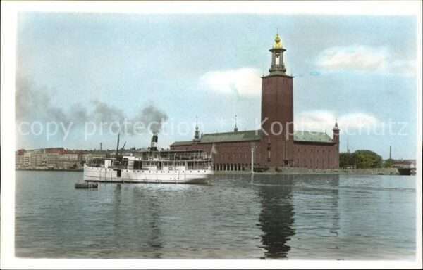 Stockholm Göta Kanal Stadshuset Dampfer