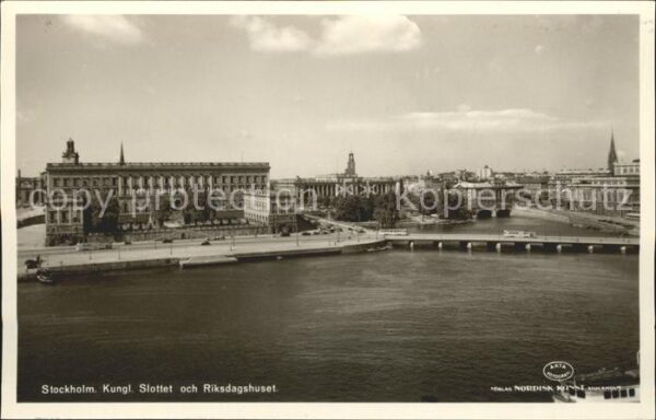 Stockholm Kungl Slottet och Riksdagshuset Schloss