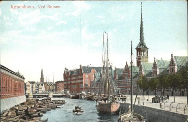 Kobenhavn Ved Borsen Kanal Boot