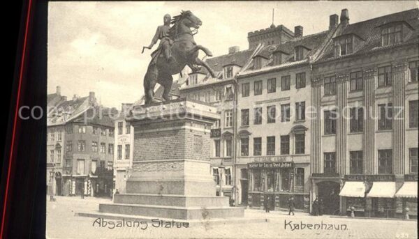 Kobenhavn Absalons Statue Reiterdenkmal