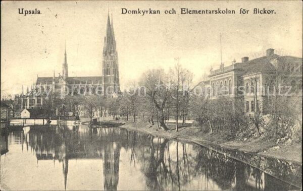 Uppsala Domkyrkan och Elementarskolan för flick