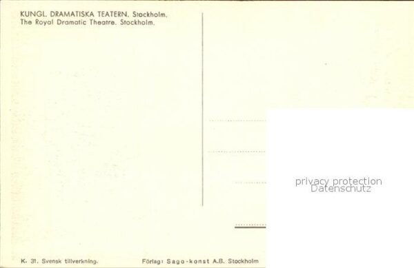 Stockholm Kungl Dramatiska Teatern Royal Theatre – Bild 2