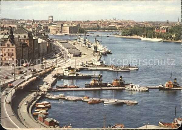Stockholm Utsikt över Skeppsbron Schiffe