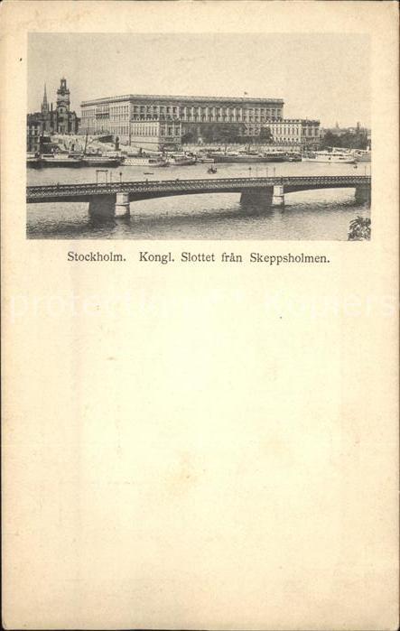 Stockholm Kongl Slotted ran Skeppsholmen Schloss