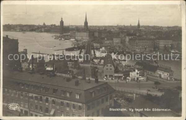 Stockholm Vy taget fran Södermalm