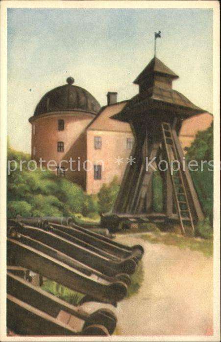 Uppsala Slottet med Gunillaklockan Schloss alte