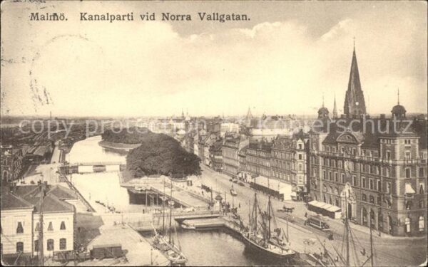 Malmoe Kanalparti vid Norra Vallgatan Schiffe