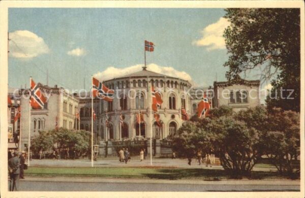 Oslo Norwegen Stortingsbygningen National Assembly Bu