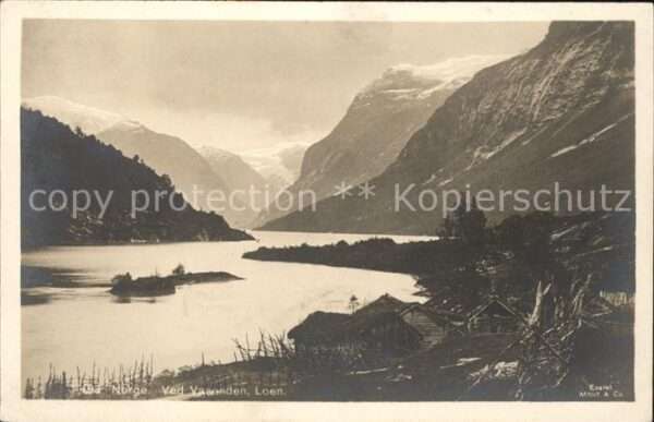 Loen Nordfjord Ved Vasenden Panorama Berge