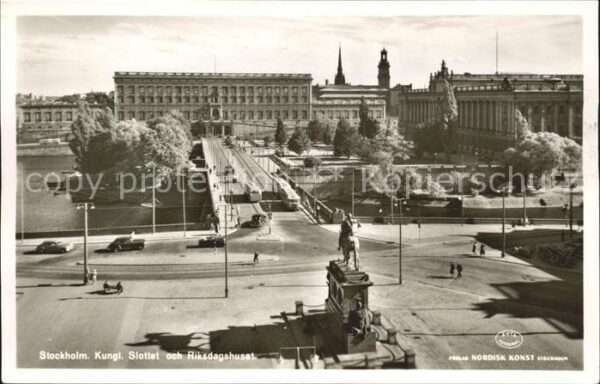 Stockholm Kungl Slottet och Riksdagshuset Schloss