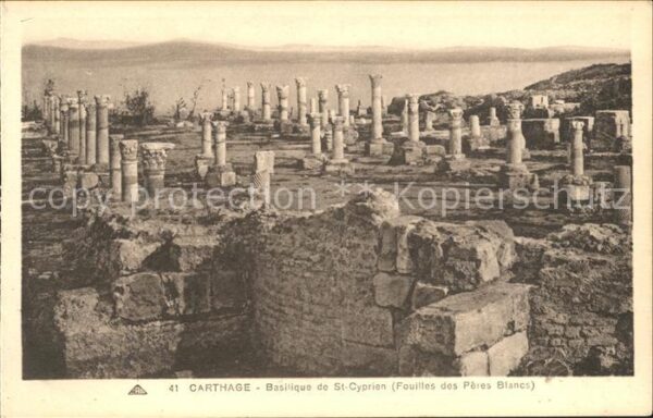 Carthage Karthago Basilique de St Cyprien Fouilles des Pe