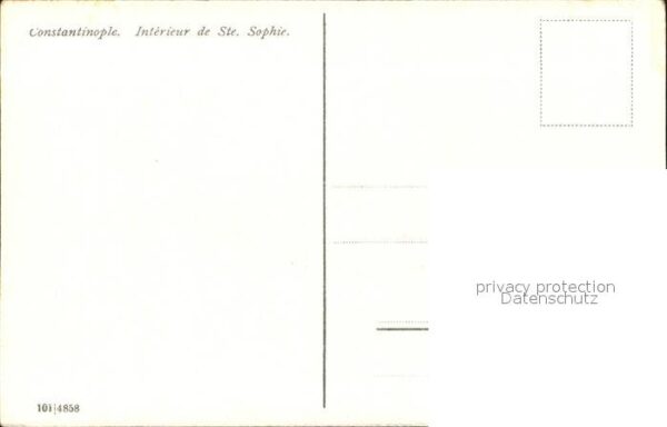 Constantinopel Istanbul Interieur de Sainte Sophie Eglise – Bild 2