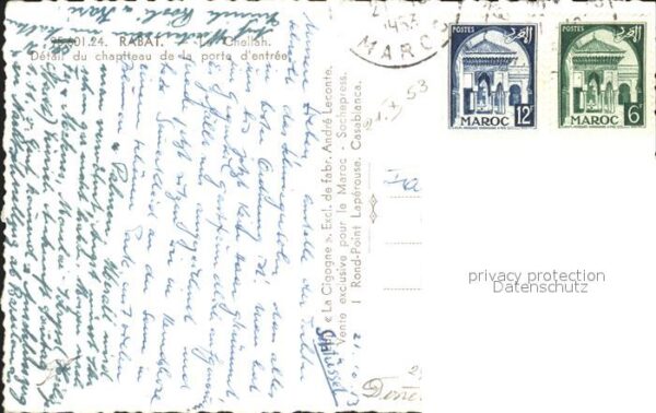 Rabat Marokko Le Chellah detail du chapiteau – Bild 2