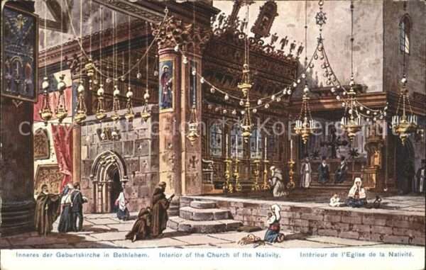 Bethlehem Yerushalayim Inneres der Geburtskirche Eglise de la