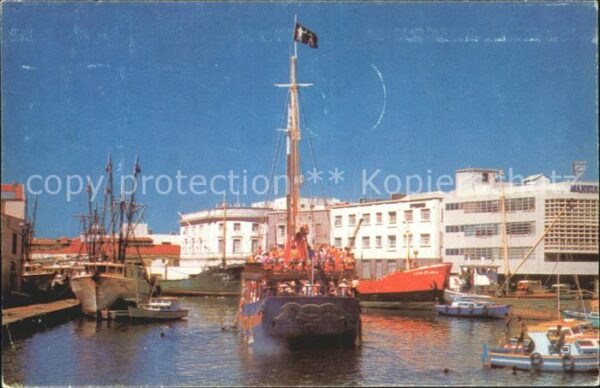 Barbados Jolly Roger in the Bridgetown Careenage