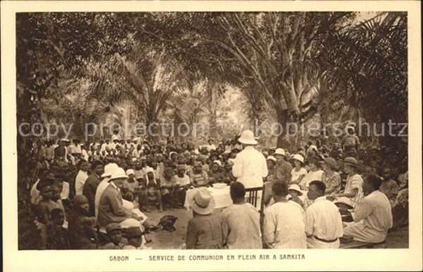 Gabon Service de Communion en plein air a Sam