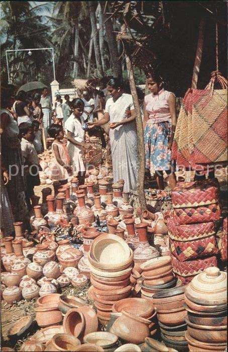 Ceylon Sri Lanka Pottery Hand Bags Village Fair